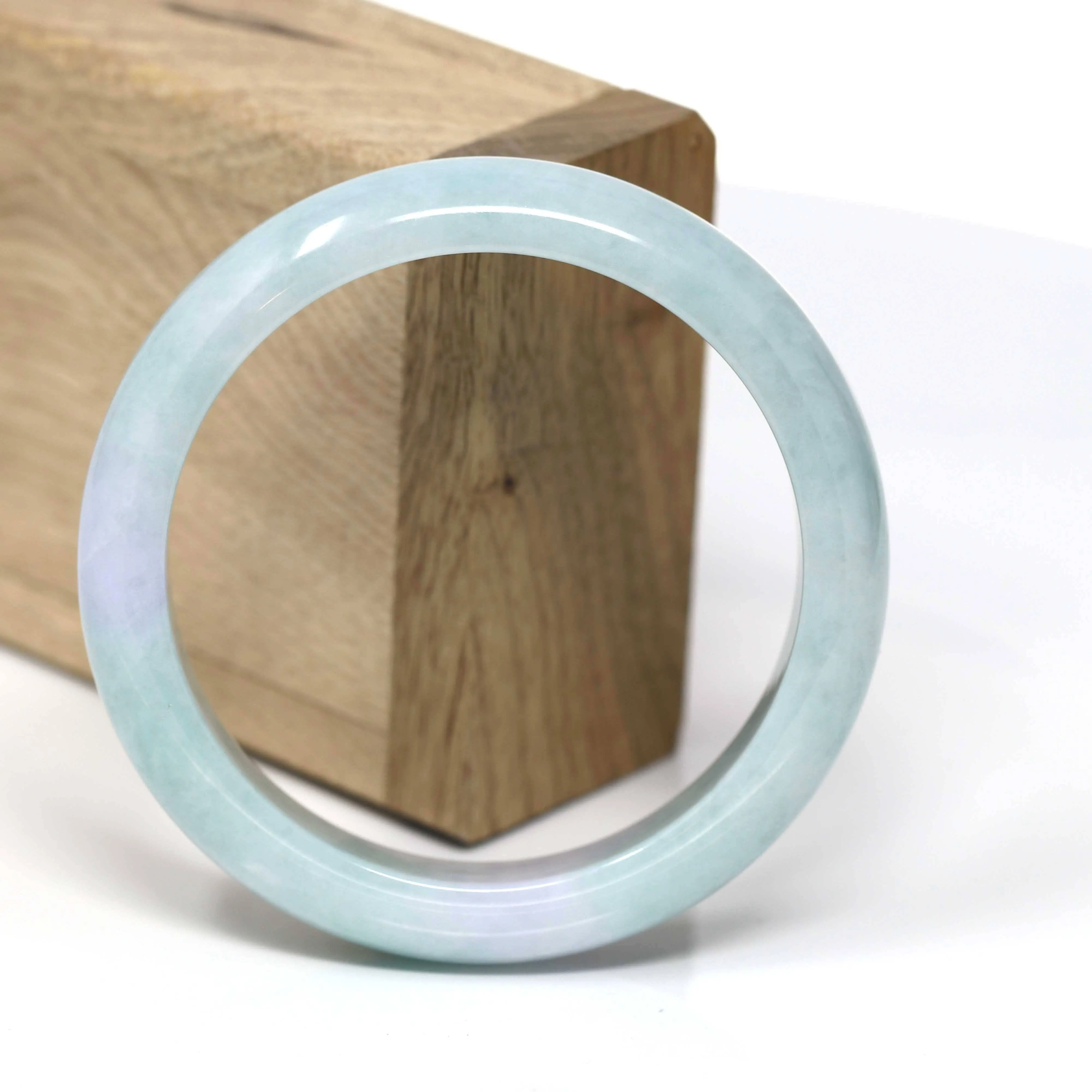 Real Burmese Jadeite Jade Bangle Bracelet ( 58.2 mm )#447