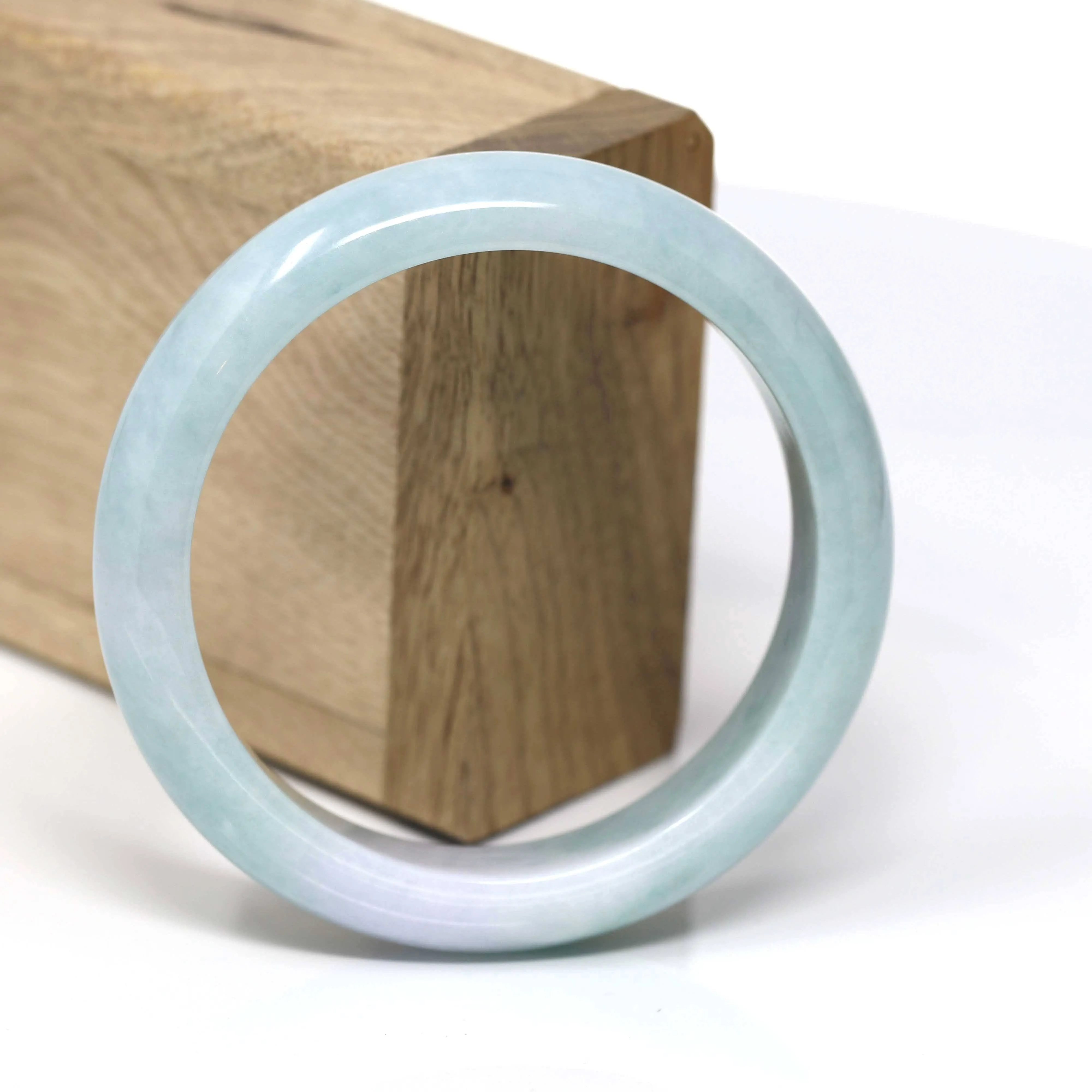 Real Burmese Jadeite Jade Bangle Bracelet ( 58.2 mm )#447
