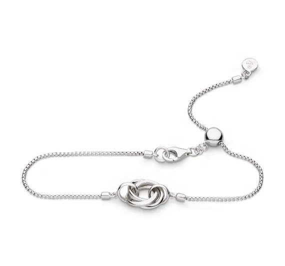 Silver Bevel Trilogy Bracelet