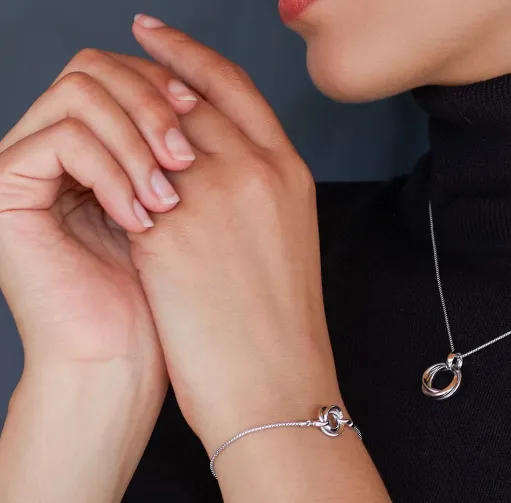 Silver Bevel Trilogy Bracelet
