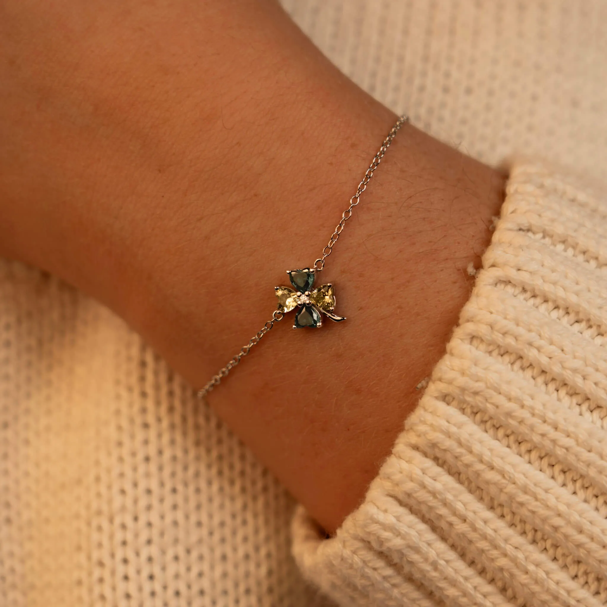 Silver Clover Bracelet