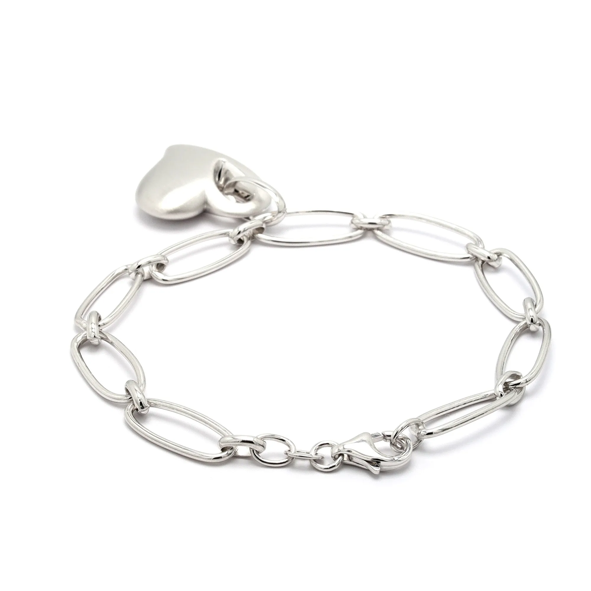 Silver Heart Charm Bracelet