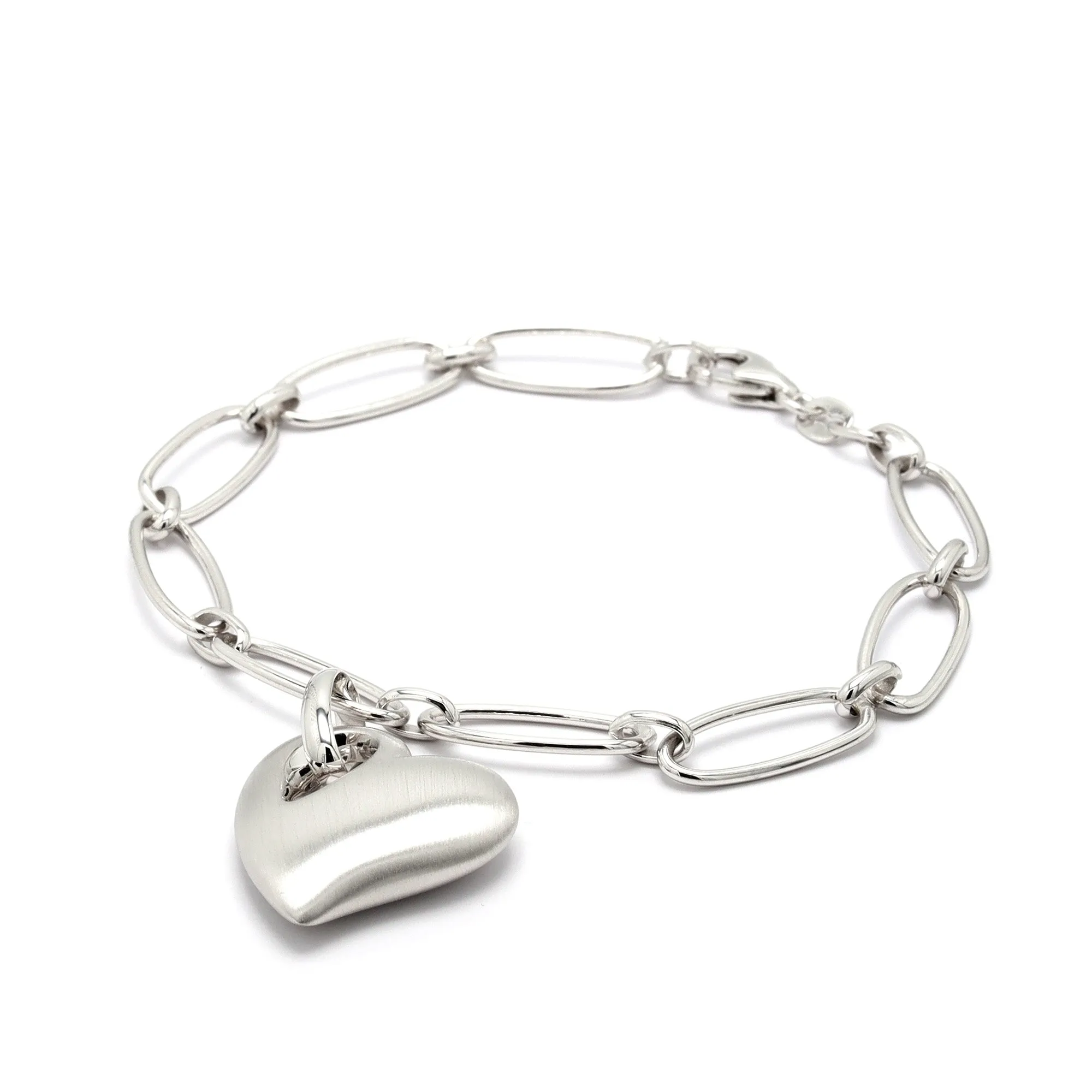 Silver Heart Charm Bracelet