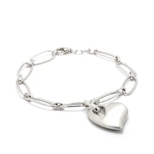 Silver Heart Charm Bracelet