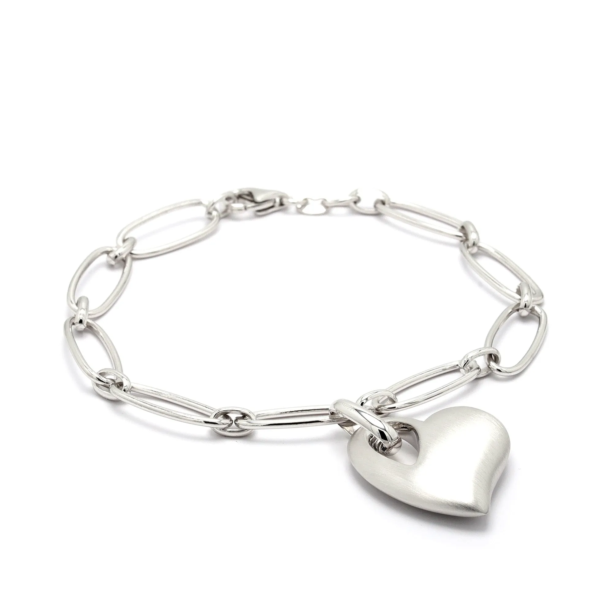 Silver Heart Charm Bracelet