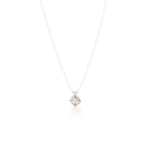 Silver Lights Charm Pendant Necklace in Diamond