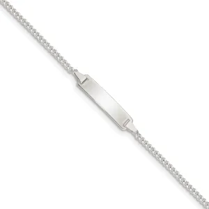 Silver Polished Finish ID Childrens Bracelet