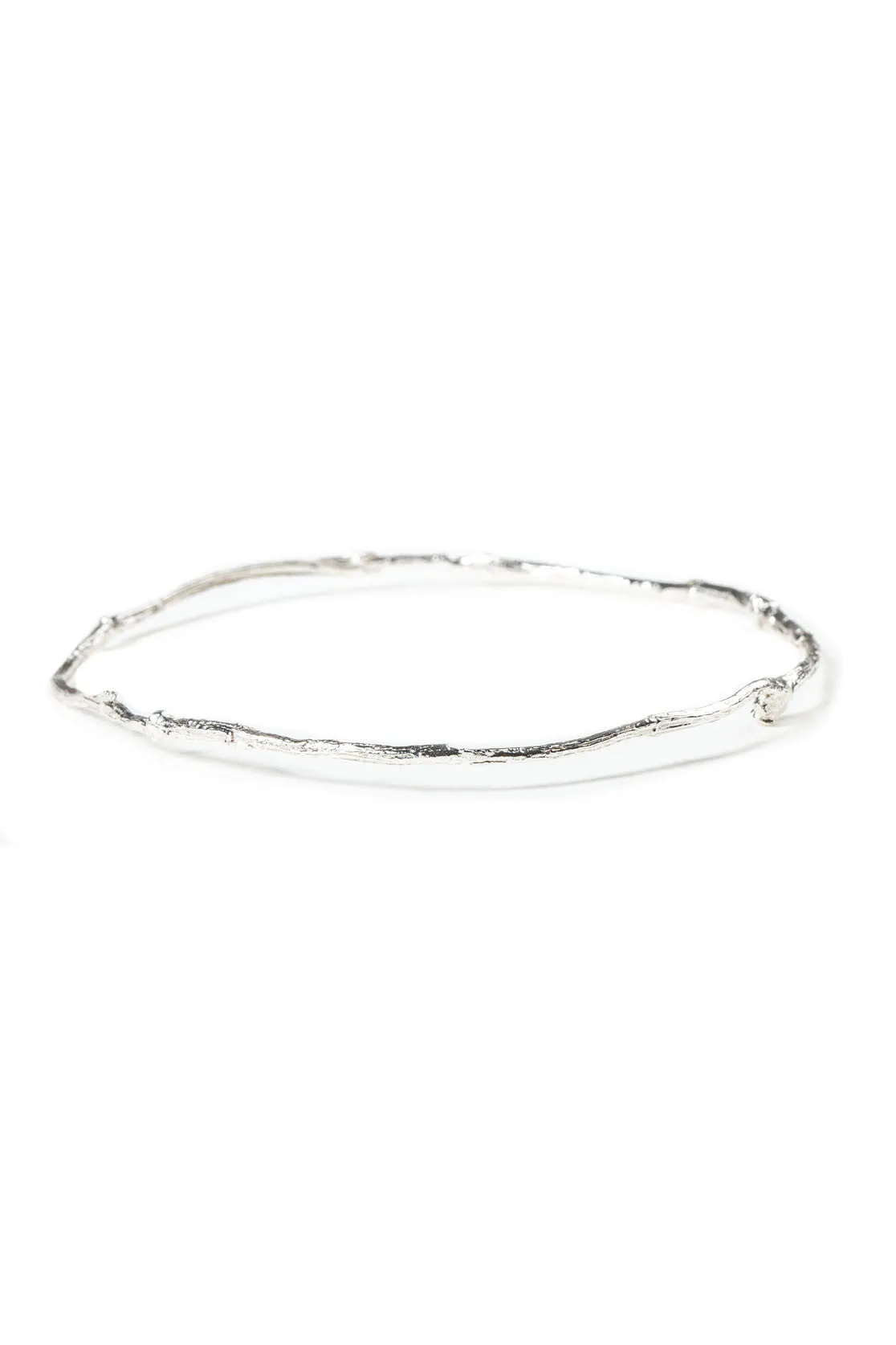 Silver Twig Bangle in 925 Sterling Silver