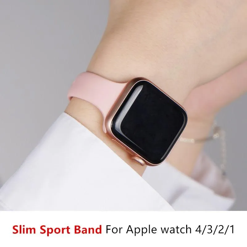 Slim Strap Series 7 6 5 Soft Sports Silicone Wristband Rubber Bracelet