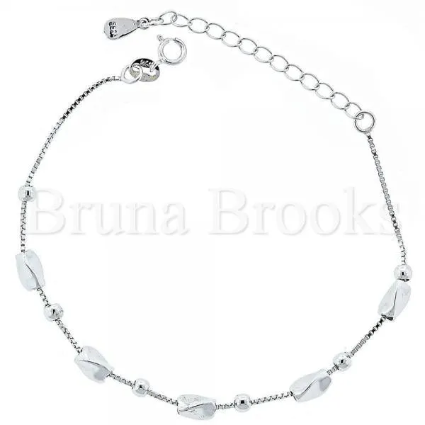 Sterling Silver 03.183.0043.06 Fancy Bracelet, Rhodium Tone