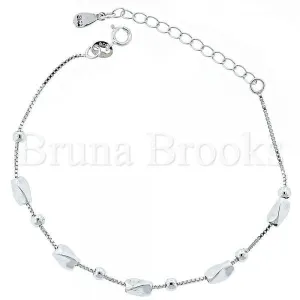 Sterling Silver 03.183.0043.06 Fancy Bracelet, Rhodium Tone