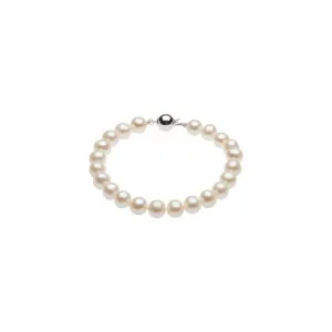 Sterling Silver 8-9 mm Freshwater Cultured Pearl 7.75" Bracelet