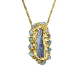 Surge Pendant Necklace (Kyanite, Aquamarine)