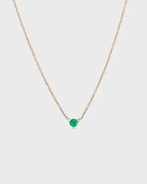 The Petite Emerald Birthstone Necklace