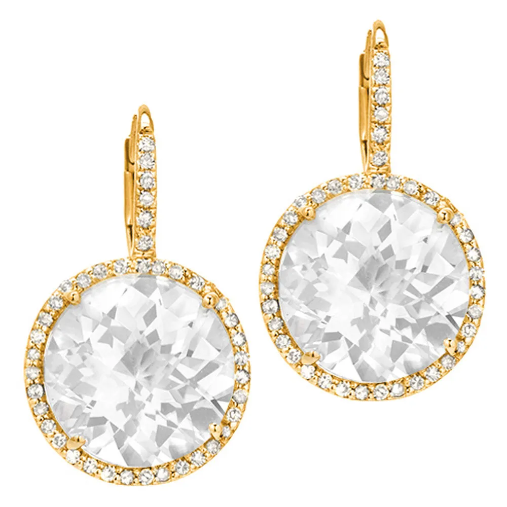 White Topaz Drop Earrings