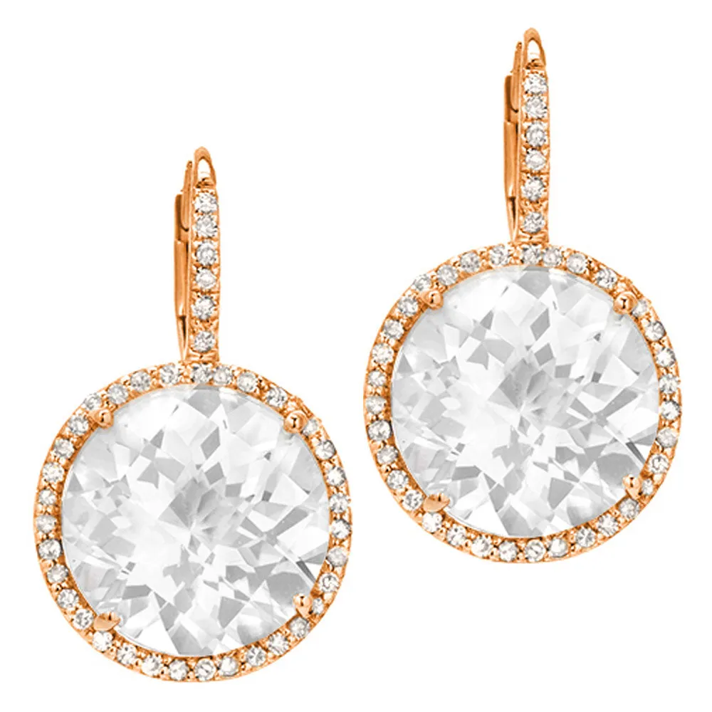 White Topaz Drop Earrings