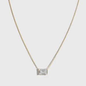 Zirconia Emerald Cut 22" Necklace
